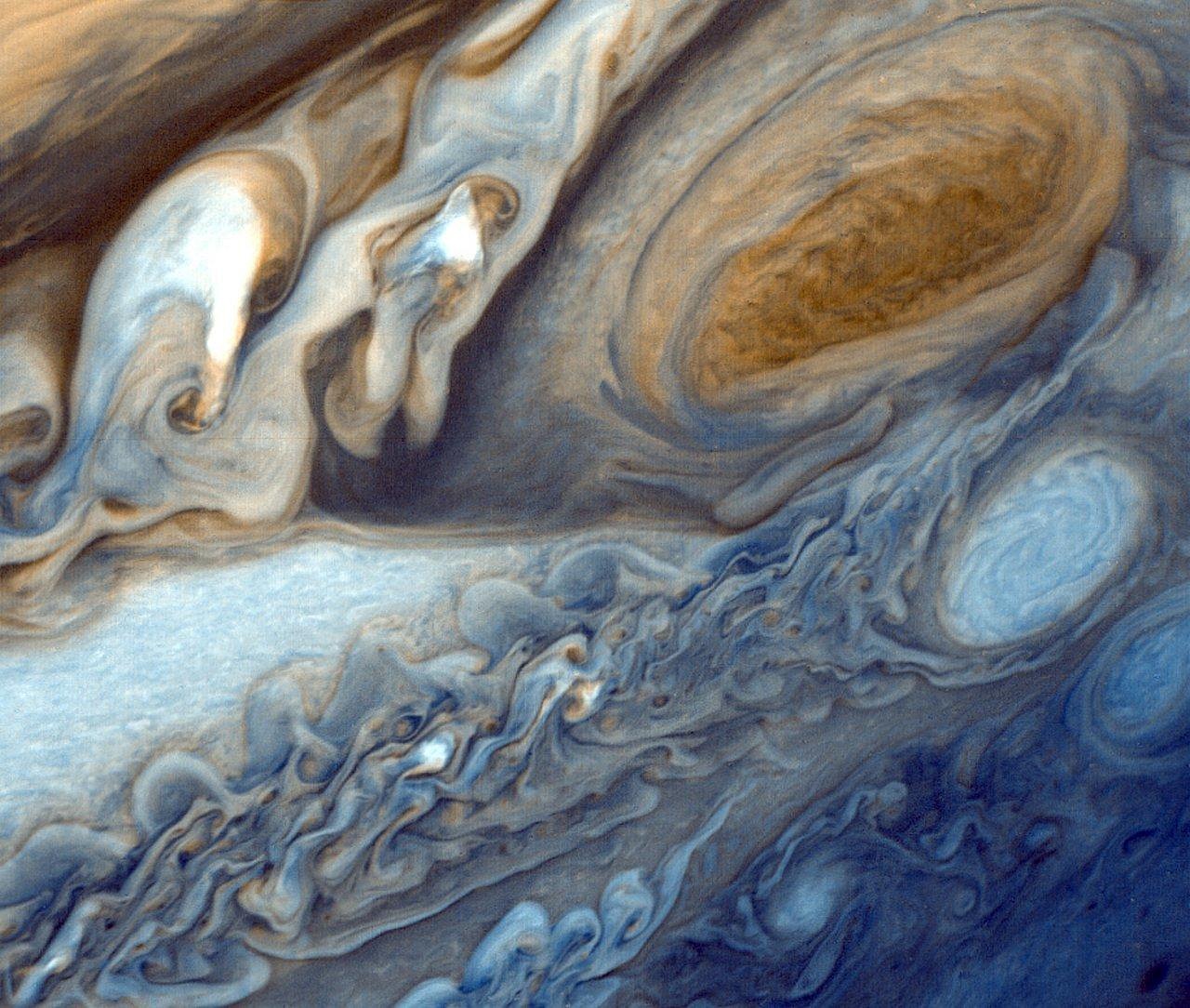 Close up of Jupiter's storm