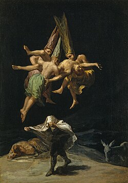 Francisco Goya painting 1798 Witch's Flight